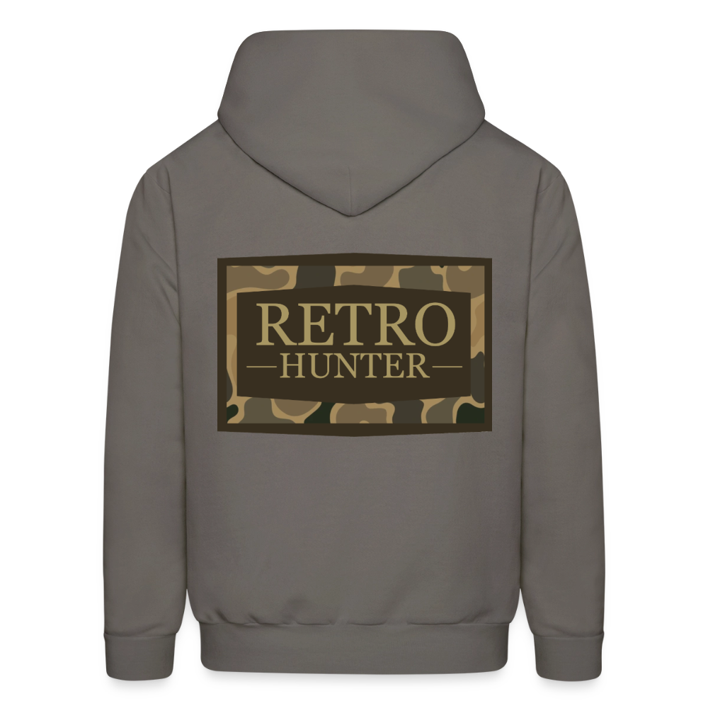 RetroHunter - Camo Badge Hoodie (Unisex) - asphalt gray