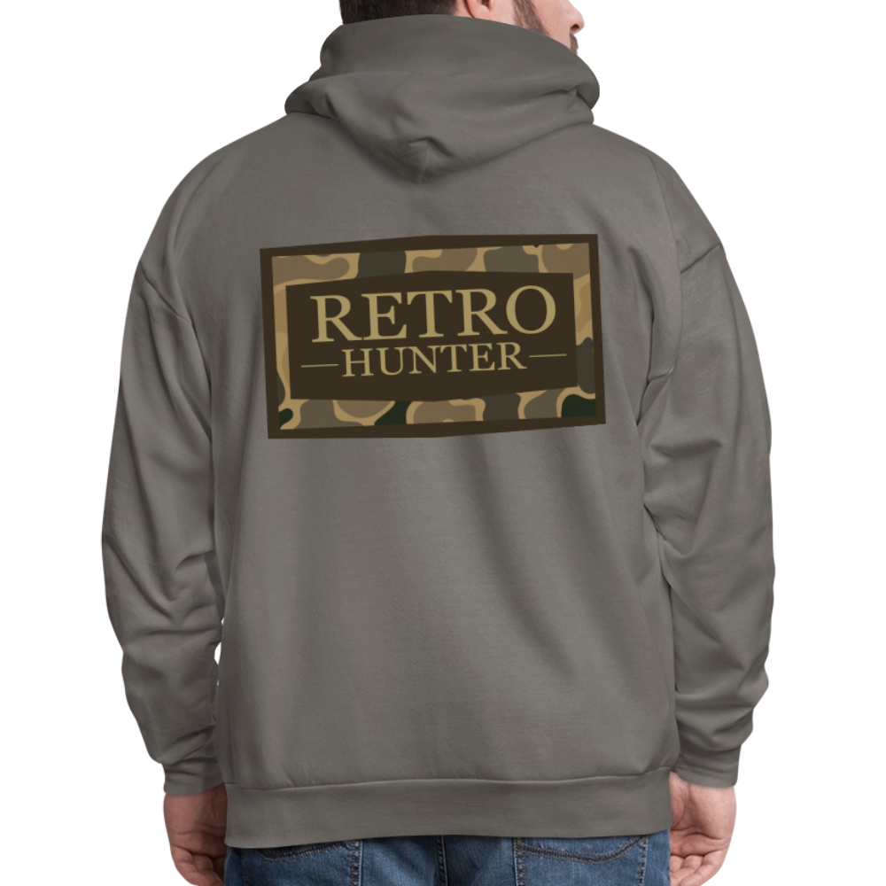 RetroHunter - Camo Badge Hoodie (Unisex) - asphalt gray